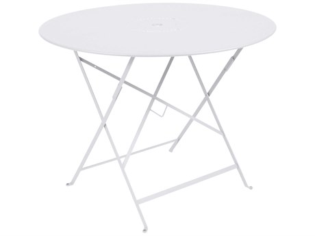 Fermob Floreal Steel Round Umbrella Hole Dining Table