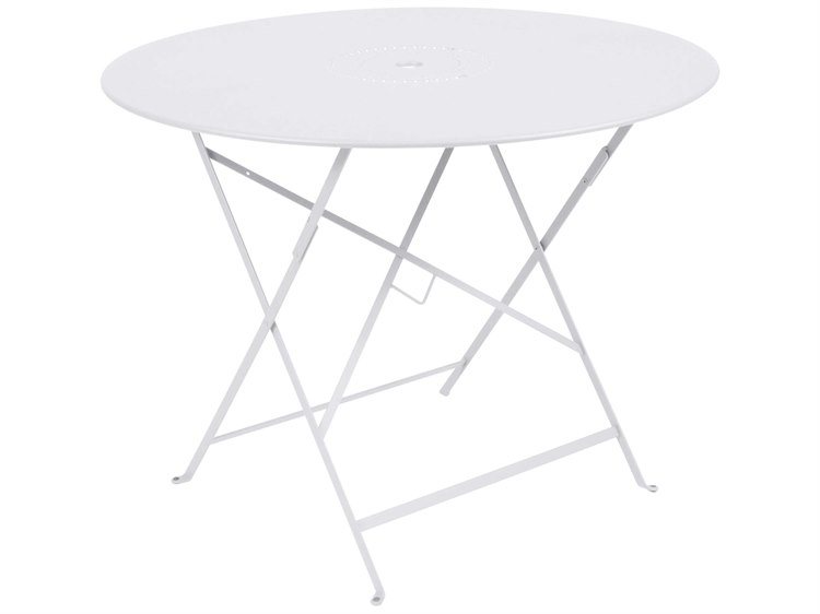 Fermob Floreal Steel Round Umbrella Hole Dining Table
