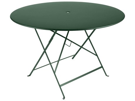 Fermob Bistro Steel Round Umbrella Hole Dining Table