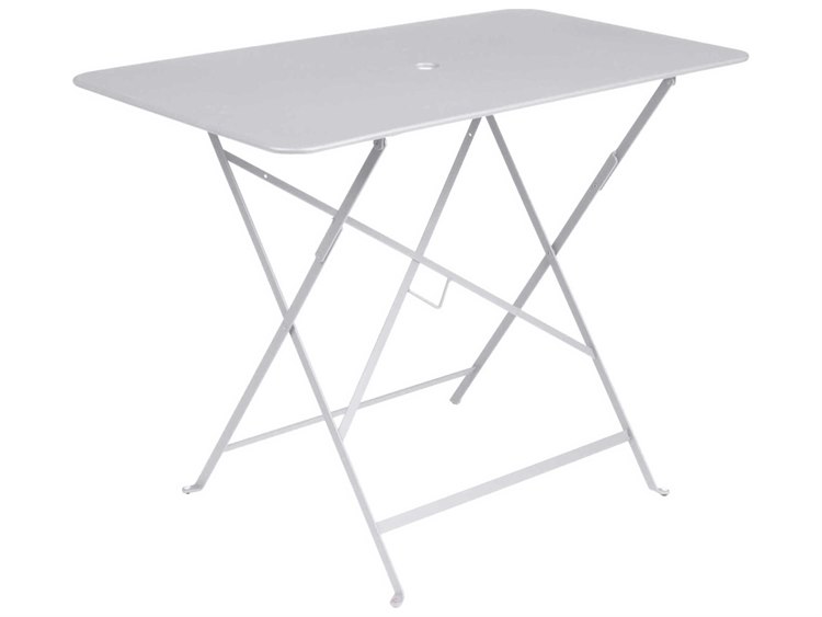 Fermob Bistro Steel Rectangular Umbrella Hole Dining Table