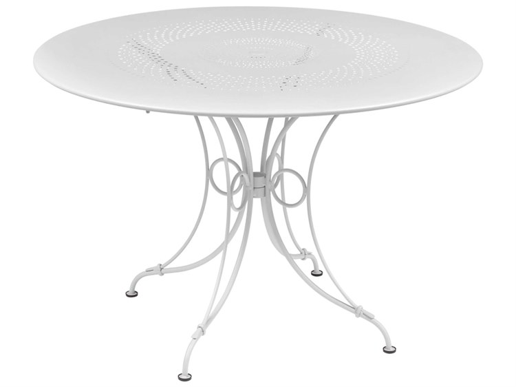 Fermob 1900 Steel Round Umbrella Hole Dining Table