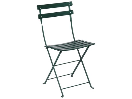 Fermob Bistro Duraflon Cedar Green Steel Metal Dining Chair Set of 2