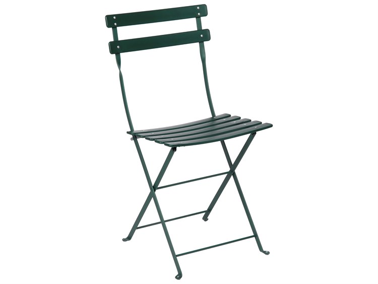 Fermob Bistro Duraflon Cedar Green Steel Metal Dining Chair Set of 2