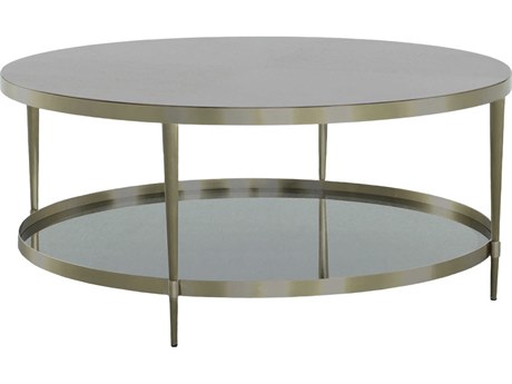 Fairfield Chair Libby Langdon Round Wood Smoked Stone Coffee Table