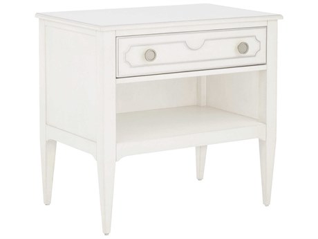 Fairfield Chair Camille 1-Drawer White Walnut Wood Nightstand