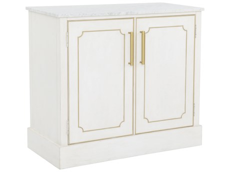 Fairfield Chair Camille White Rubberwood Bar Cabinet