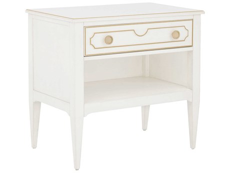 Fairfield Chair Camille 1-Drawer White Walnut Wood Nightstand