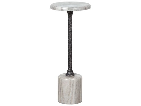 Fairfield Chair Sundries Fleur Round Marble Rustic Black Drink Table