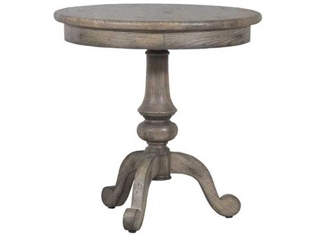 Fairfield Chair Arcadian Round Wood Burnished Oak End Table