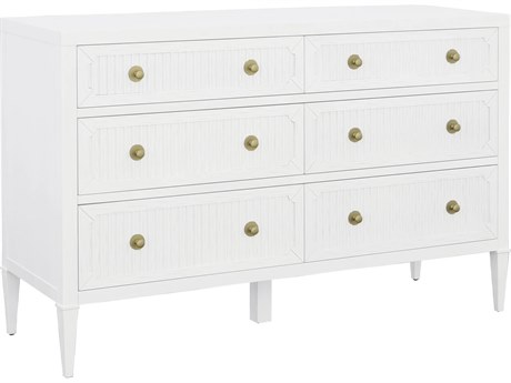 Fairfield Chair East Camden 6-Drawers White Poplar Wood Double Dresser