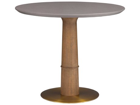 Fairfield Chair Provence Round Wood Sandstone Heathered Gray Dining Table