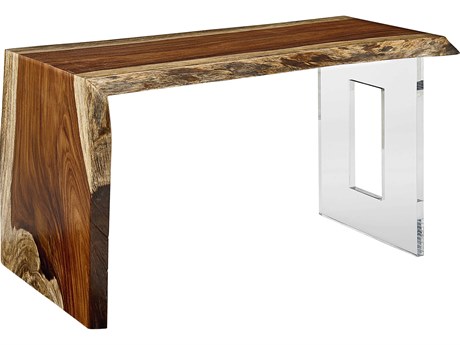 Fairfield Chair Live Edge Natural Clear Computer Desk