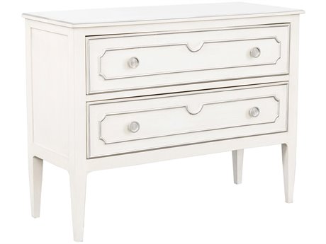 Fairfield Chair Monogram 2-Drawers White Walnut Wood Nightstand