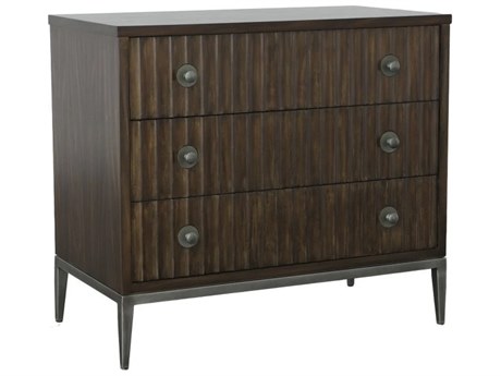 Fairfield Chair Monogram Brown Walnut Wood Accent Chest