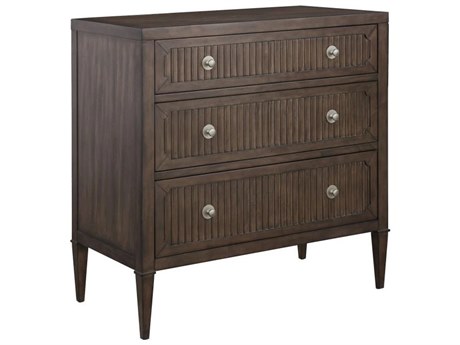 Fairfield Chair Monogram Brown Walnut Wood Accent Chest