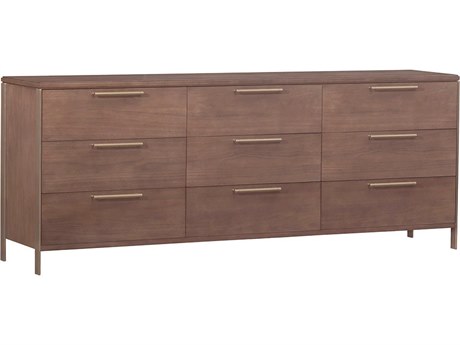 Fairfield Chair Monogram Brown Walnut Wood Dresser