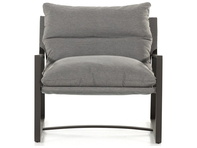 Four Hands Solano Lounge Chair Charcoal/Bronze 2