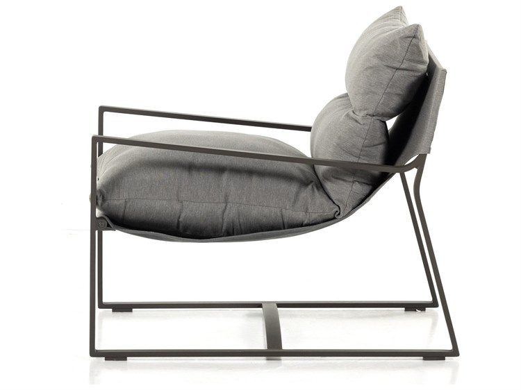 Four Hands Solano Lounge Chair Charcoal/Bronze 3