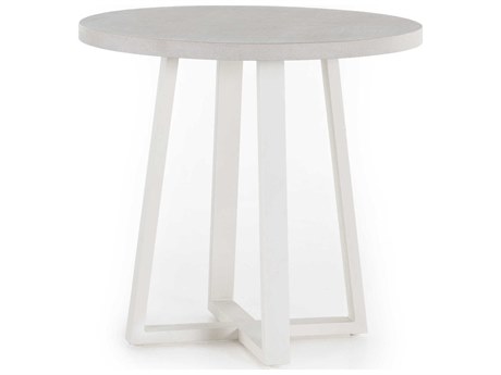 Four Hands Outdoor Constantine Natural White / Sand Metal Stone Round Dining Table