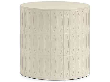 Four Hands Outdoor Thayer White Round Concrete End Table