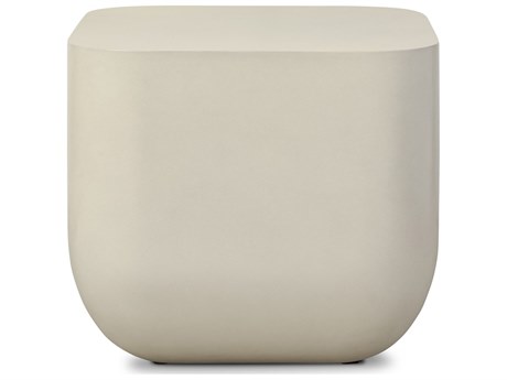 Four Hands Outdoor Thayer White Square Concrete End Table