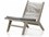 Four Hands Outdoor Solano Washed Brown / Grey Rope Dark Teak Strap Lounge Chair  FHOJSOL046