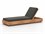 Four Hands Outdoor Solano Natural Teak Resin with Faye Ash Cushion Chaise Lounge  FHO109167003