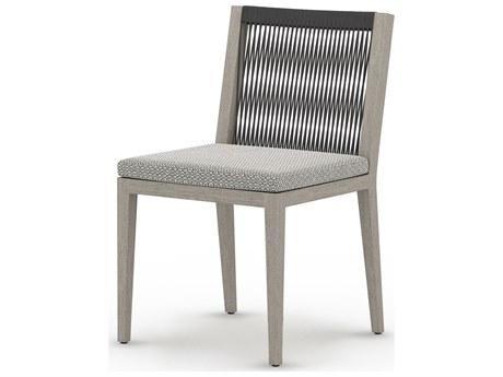 Four Hands Outdoor Solano Faye Ash / Weathered Grey / Dark Grey Rope Dining Chair