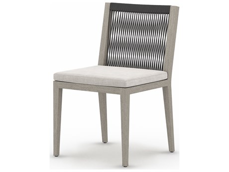 Four Hands Outdoor Solano Stone Grey / Weathered Grey / Dark Rope Dining Chair