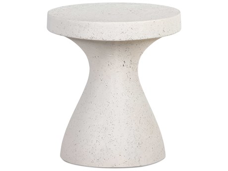 Four Hands Outdoor Constantine Textured Grey Concrete Round End Table