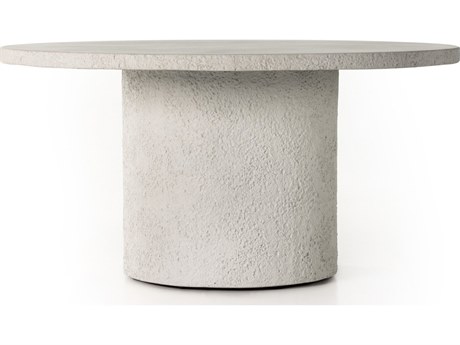 Four Hands Outdoor Constantine White Matte Concrete 60" Round Dining Table