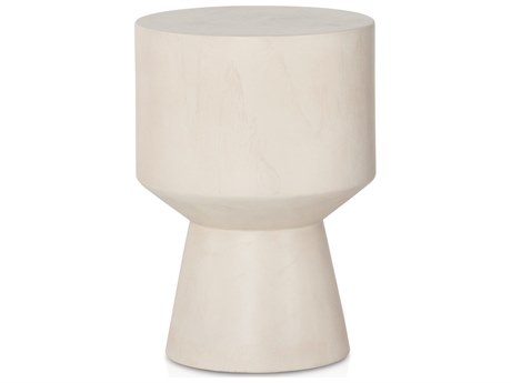 Four Hands Outdoor Grass Roots Teak Round End Table