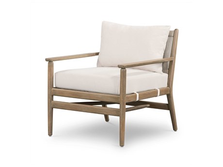 Four Hands Outdoor Halsted Natural Rope / Lakin Oat Eucalyptus Lounge Chair