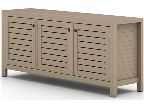 Four Hands Outdoor Solano Washed Brown Teak Rectangular Sideboard