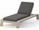 Four Hands Outdoor Solano Weathered Grey Teak Chaise Lounge with Stone Grey Cushion  FHO227502007