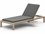 Four Hands Outdoor Solano Washed Brown Teak / Light Grey Strap Chaise Lounge with Faye  Ash Cushion  FHO227525006