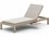 Four Hands Outdoor Solano Washed Brown Teak / Light Grey Strap Chaise Lounge with Charcoal Cushion  FHO227525002