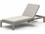 Four Hands Outdoor Solano Washed Brown Teak / Light Grey Strap Chaise Lounge with Charcoal Cushion  FHO227525002