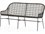 Four Hands Outdoor Grass Roots Grey Bronze Iron / Vintage White Polypropylene Bench  FHO227823001