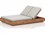 Four Hands Outdoor Solano Natural Teak Chaise Lounge with Faye Ash Cushion  FHO227877002