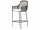 Four Hands Outdoor Grass Roots Vintage White / Grey Bronze Wrought Iron Bar Stool with Stinson White Cushion  FHO230095001