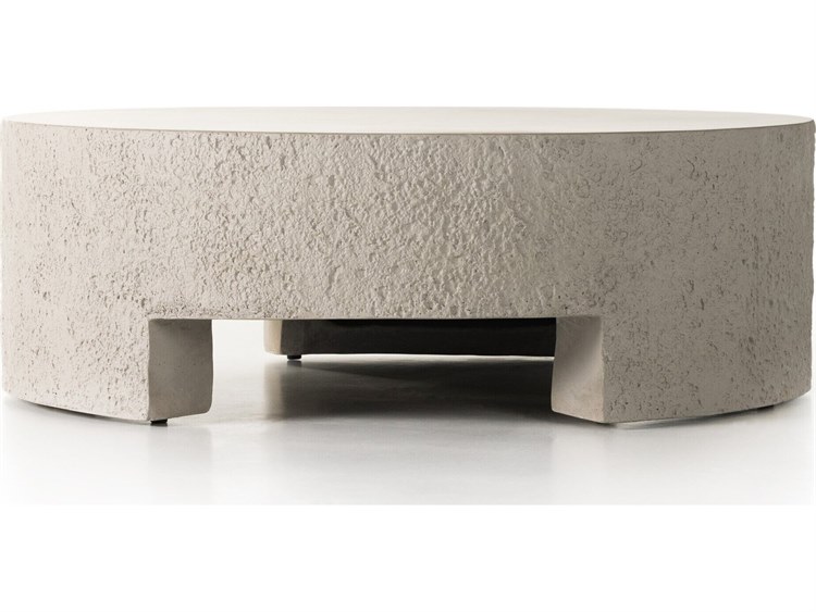 Four Hands Outdoor Constantine Blanc White / Matte 48'' Concrete Round