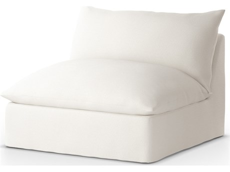 Four Hands Outdoor Solano Grant Fabric Cushion Swivel Lounge Chair in Faye Cream
