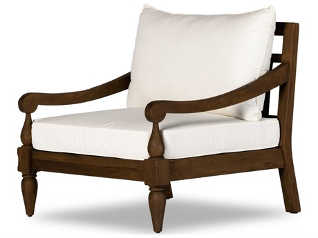 Four Hands Outdoor Providence Venao Ivory / Heritage Brown Lounge Chair