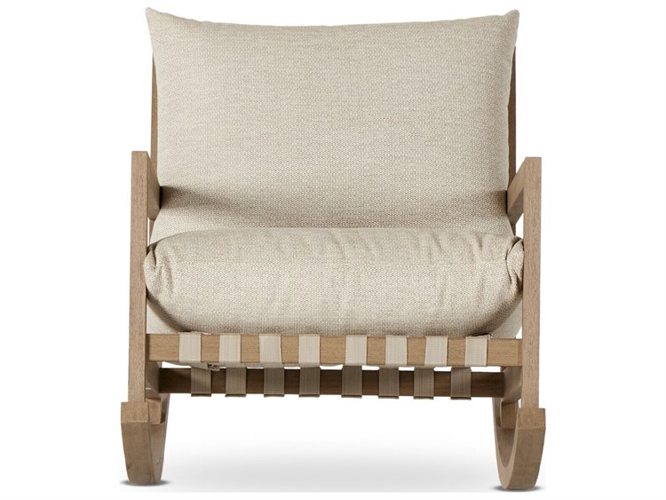 Four Hands Duvall Rocking Lounge Chair Washed Brown Sand 2