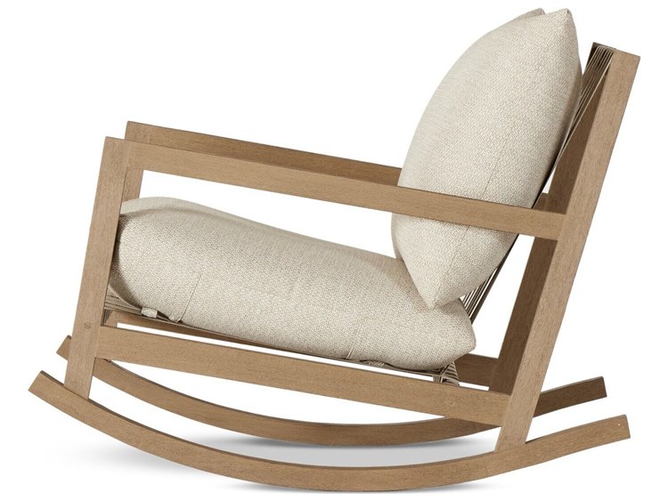 Four Hands Duvall Rocking Lounge Chair Washed Brown Sand 3