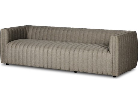 Four Hands Outdoor Solano Augustine Fabric Cushion 97" Sofa in Casa Grey