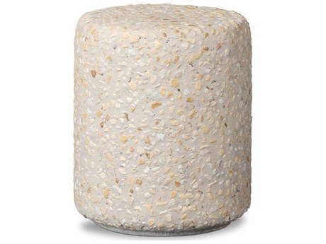 Four Hands Outdoor Constantine Orlan Pure Terrazzo Faux Stone Round End Table