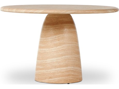 Four Hands Outdoor Chandler Sand Striae Concrete Round Dining Table