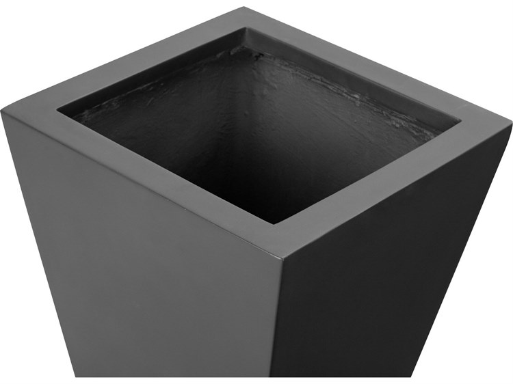 Four Hands Thayer Planter Black Concrete 2